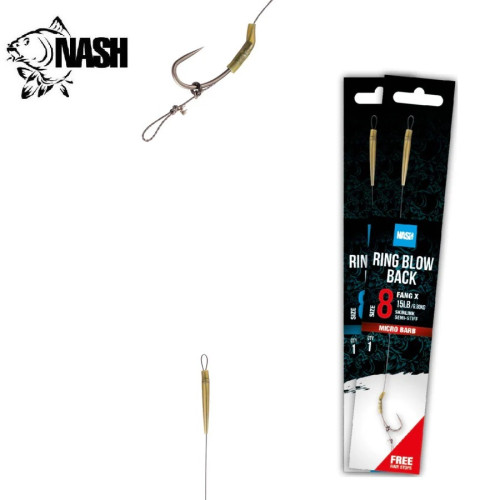 Вързани куки Nash Blow Back Ready Rig NASH TACKLE шаранджийски куки