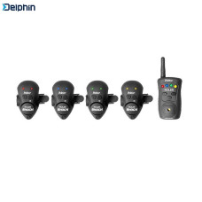 Комплект сигнализатори за риболов на сом DELPHIN ROLER SHOCK 4 + 1