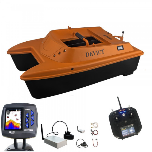 Лодка за захранка DEVICT Catamaran – 2 контейнера, GPS, сонар, автопилот