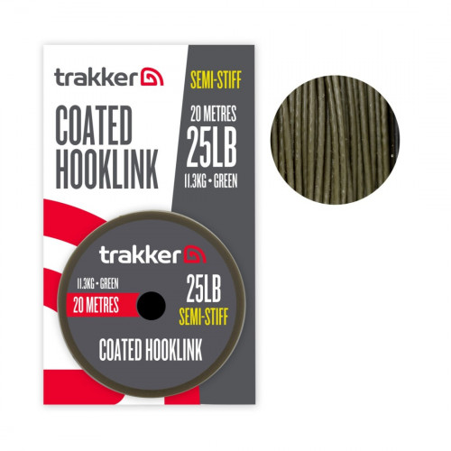 Повод с покритие Trakker Semi Stiff Coated Hooklink Green, 20m_Trakker
