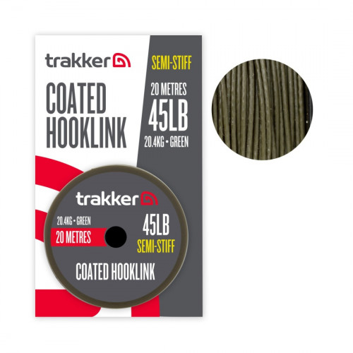 Повод с покритие Trakker Semi Stiff Coated Hooklink Green, 20m_Trakker