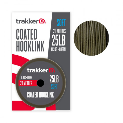 Повод с покритие Trakker Soft Coated Hooklink Green, 20м_Trakker
