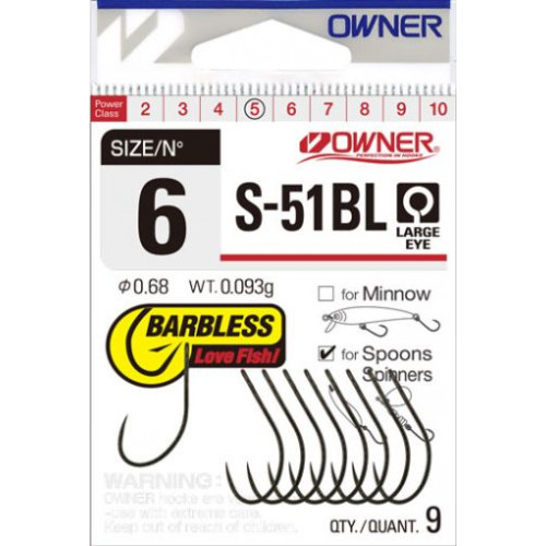 Куки без контра Owner S-51BL BARBLESS_Owner