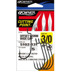 Офсетни куки Owner OFFSET WORM WIDE GAP - 5102