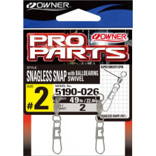 Вирбел с карабинка Owner SNAGLESS SNAP w/BALLBEARING SWIVEL - 5190