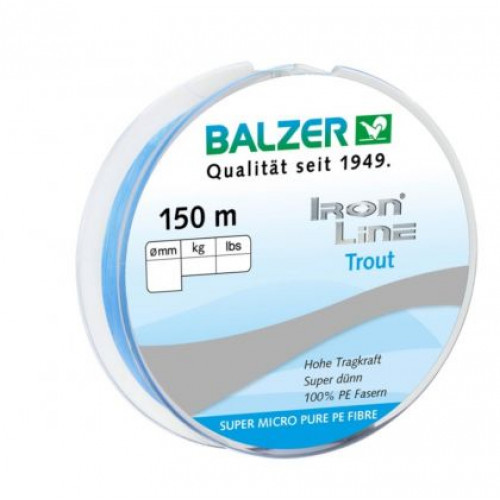 Плетено влакно Balzer IRON LINE TROUT X3 BLUE - 150м_Balzer
