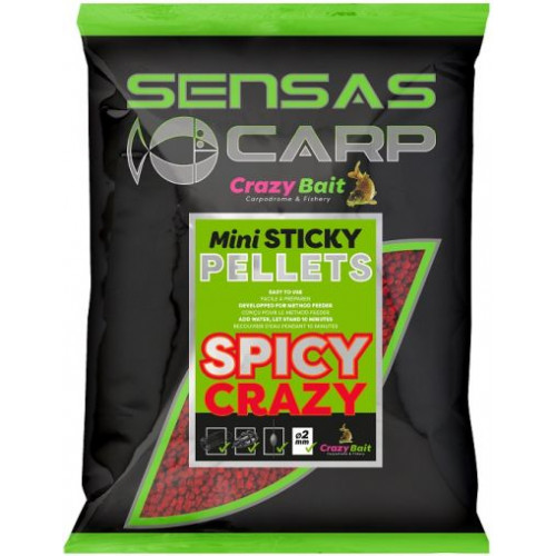 Пелети Sensas MINI STICKY PELLETS - SPICY CRAZY_Sensas