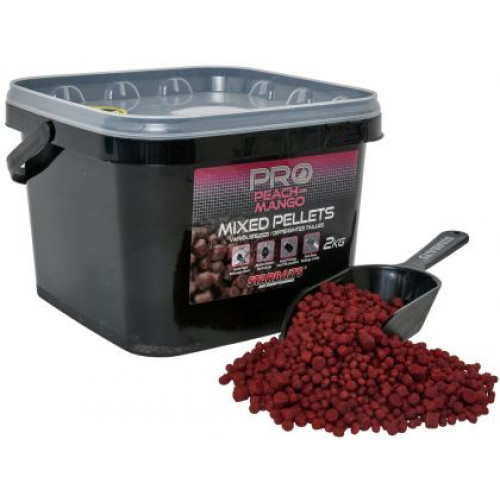 Пелети Starbaits Mixed Pellets PEACH MANGO 2KG_Star baits