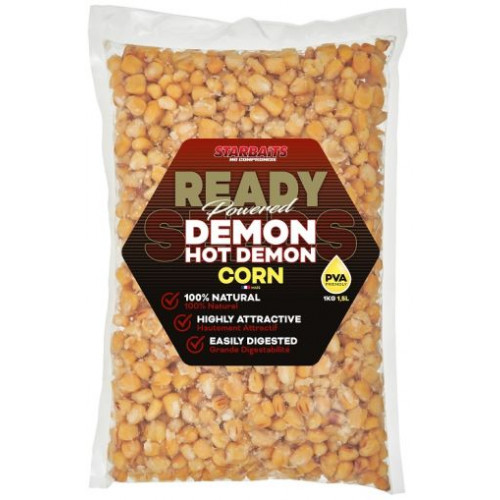 Царевица Starbaits READY CORN HOT DEMON 1KG_Star baits