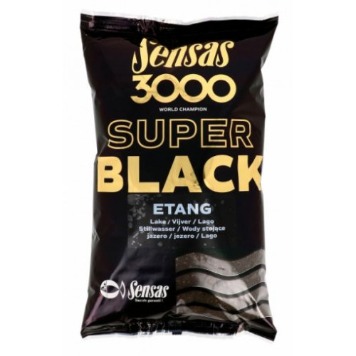 Захранка Sensas 3000 SUPER BLACK - ETANG 1KG_Sensas
