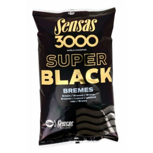 Захранка Sensas 3000 SUPER BLACK - BREMES 1KG_Sensas
