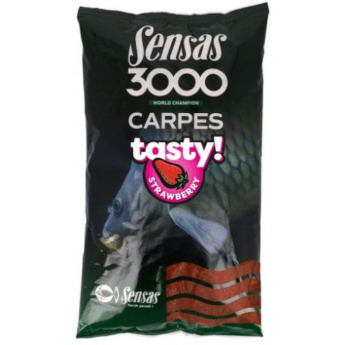 Захранка Sensas 3000 TASTY - STRAWBERRY 1KG_Sensas