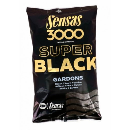Захранка Sensas 3000 SUPER BLACK - GARDONS 1KG_Sensas