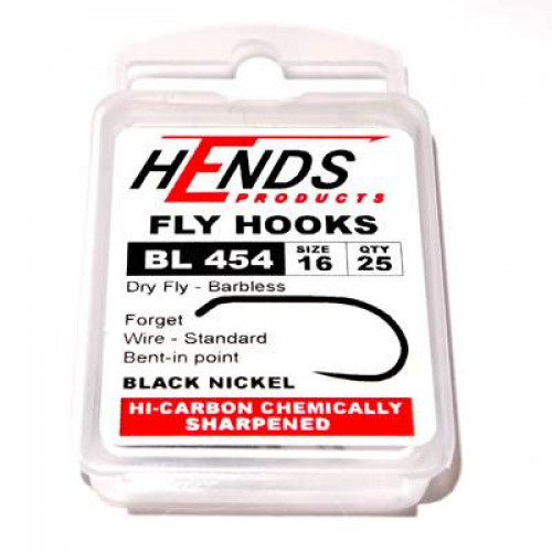 Hends Dry Fly Hooks 454 BL #16_Hends
