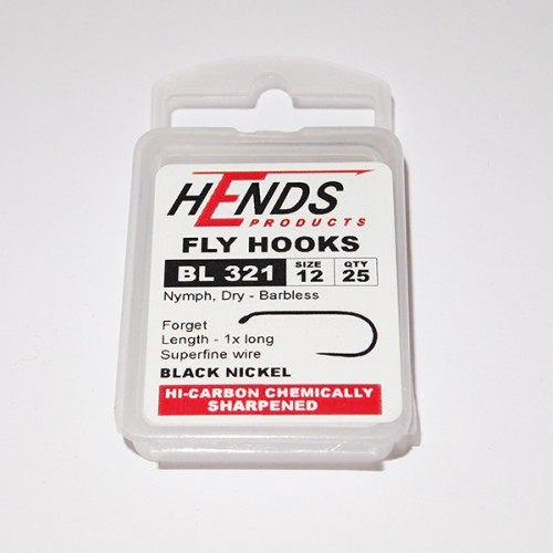 Hends Dry / Nymph Fly Hooks 321 BL #12_Hends