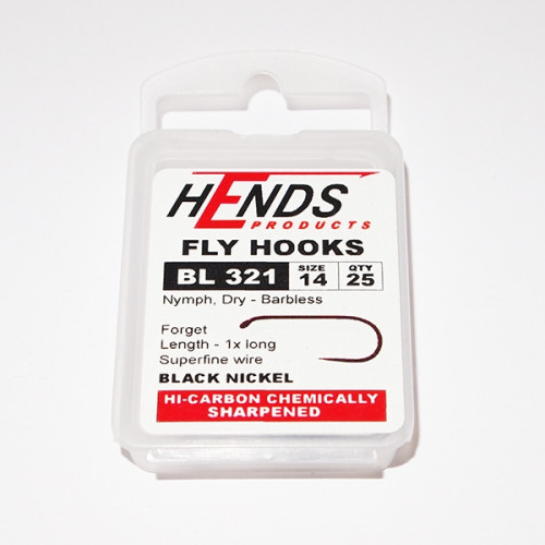 Hends Dry / Nymph Fly Hooks 321 BL #14_Hends