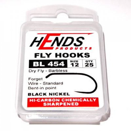 Hends Dry Fly Hooks 454 BL #12_Hends
