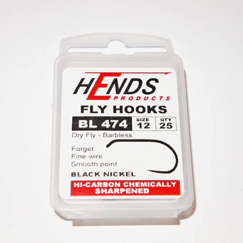Hends Dry Fly Hooks 474 BL #12_Hends