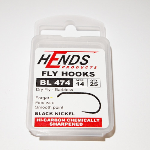 Hends Dry Fly Hooks 474 BL #14_Hends