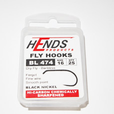 Hends Dry Fly Hooks 474 BL #16