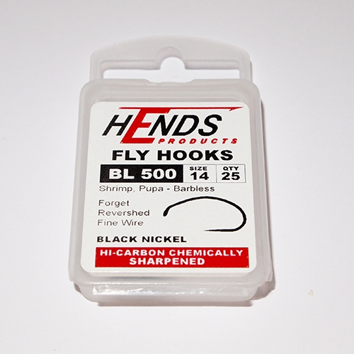 Hends Shrimp Fly Hooks 500 BL #14_Hends