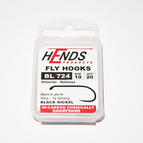 Hends Streamer Fly Hooks 724 BL #10_Hends