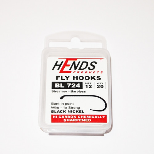 Hends Streamer Fly Hooks 724 BL #12_Hends