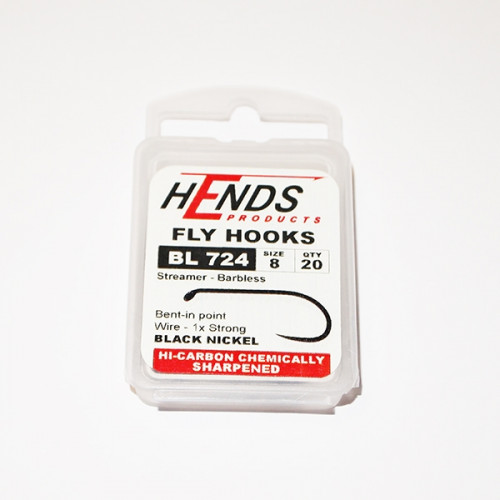 Hends Streamer Fly Hooks 724 BL #8_Hends
