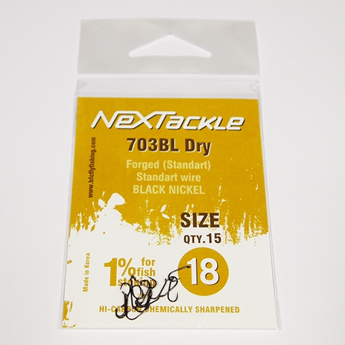 NEXTackle 703 BL Dry Fly Hooks size 18_NEXTackle