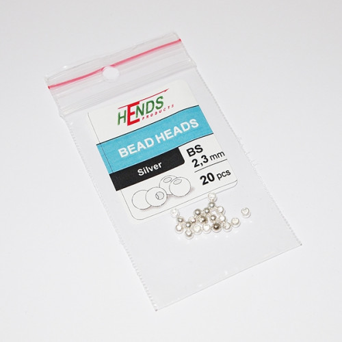 Hends Месингови Глави 2.3mm / 20бр Сребърни_Hends