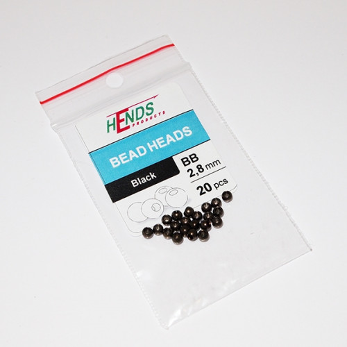 Hends Месингови Глави 2.8mm / 20бр Черни_Hends