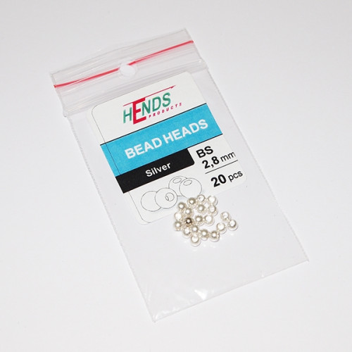 Hends Месингови Глави 2.8mm / 20бр Сребърни_Hends