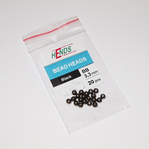 Hends Месингови Глави 3.3mm / 20бр Черни_Hends