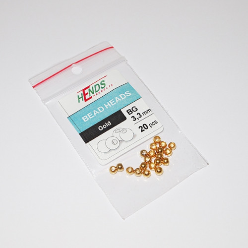 Hends Месингови Глави 3.3mm / 20бр Златни_Hends