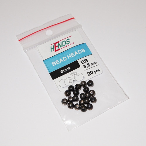 Hends Месингови Глави 3.8mm / 20бр Черни_Hends