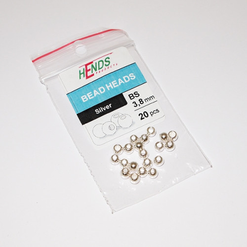 Hends Месингови Глави 3.8mm / 20бр Сребърни_Hends