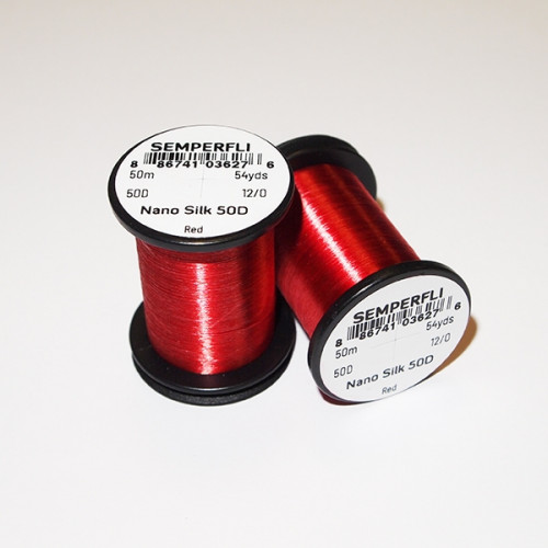 Semperfli Nano Silk 50D 12/0 Thread / Red_Semperfli