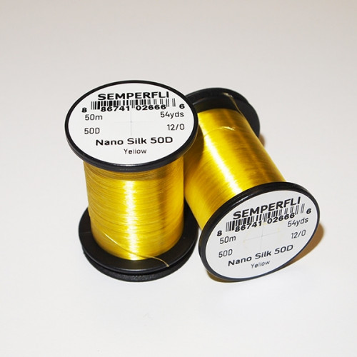 Semperfli Nano Silk 50D 12/0 Thread / Yellow_Semperfli