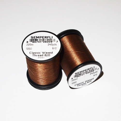 Semperfli 8/0 Classic Waxed Thread Brown_Semperfli