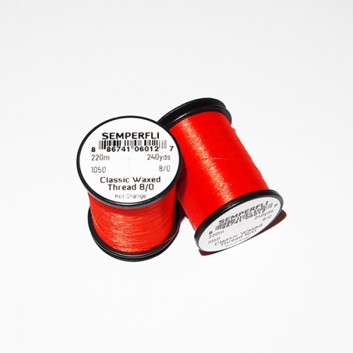 Semperfli 8/0 Classic Waxed Thread Hot Orange_Semperfli