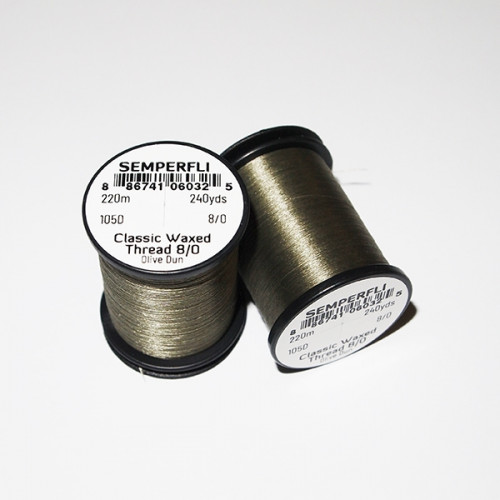 Semperfli 8/0 Classic Waxed Thread Olive Dun_Semperfli