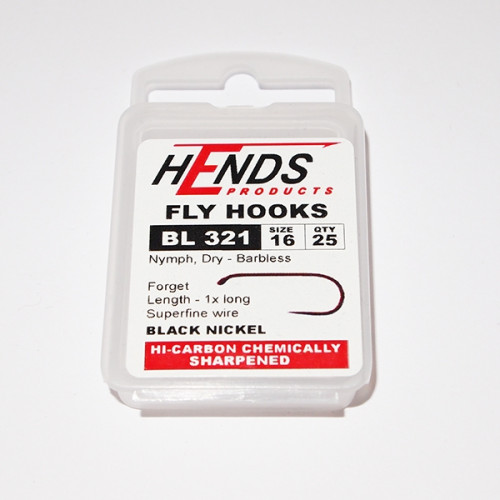 Hends Dry / Nymph Fly Hooks 321 BL #16_Hends