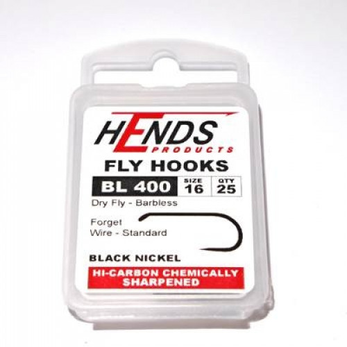 Hends Dry Fly Hooks 400 BL #16_Hends