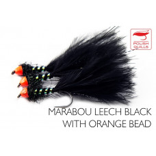Marabou Leach Black Orange Head