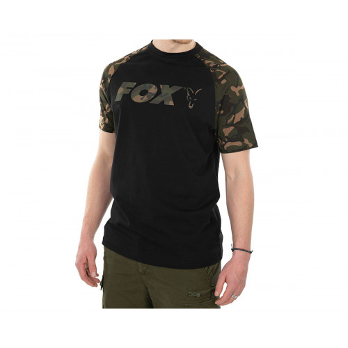 Тениска Fox Raglan T-Shirt Black & Camo_FOX