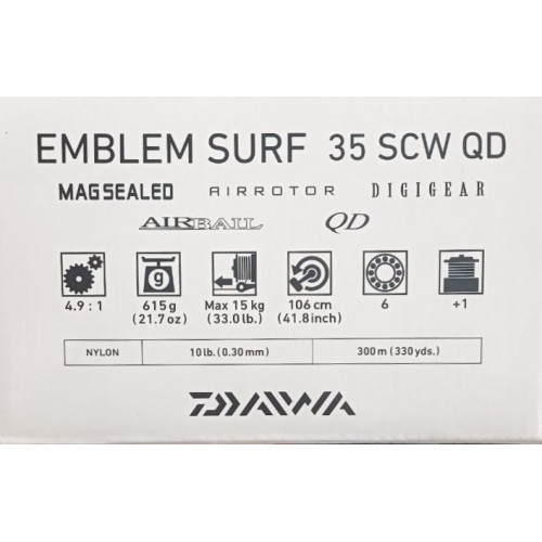 Шаранджийска макара DAIWA 19 EMBLEM SURF 35 SCW QD_Daiwa