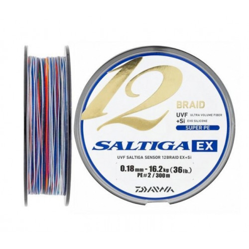 Плетено влакно Daiwa SALTIGA 12 BRAID UVF+SI - Multicolour (мултиколор) - 300m_Daiwa