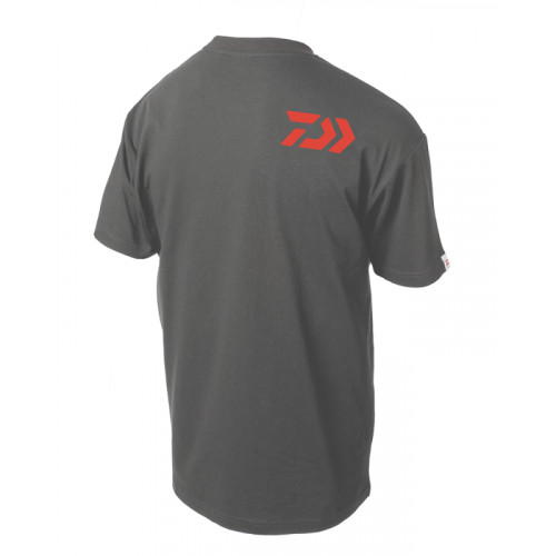 Тениска DAIWA DVEC ANGLED T-SHIRT - Сиво-червена_Daiwa