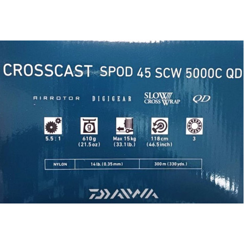 Шаранджийска спод Макара - DAIWA 20 CROSSCAST SPOD 45 SCW QD 5000C_Daiwa