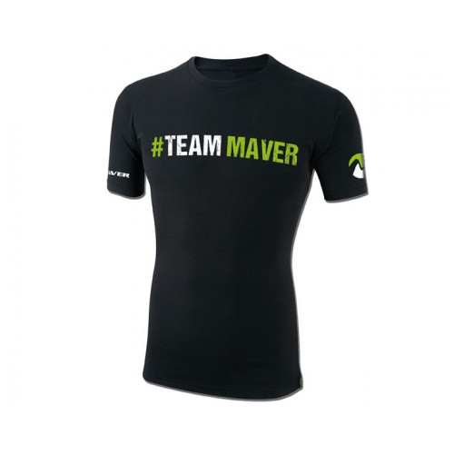 Тениска #TeamMaver - цвят черен_Maver